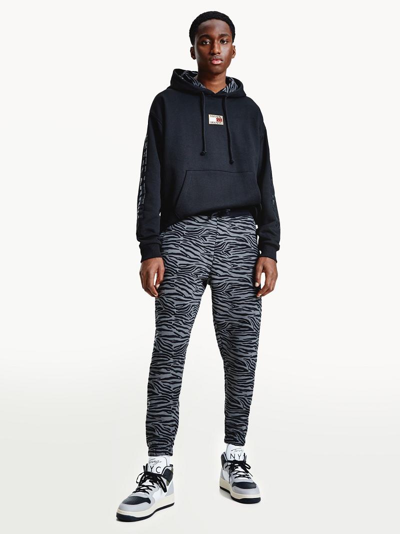 Női Tommy Hilfiger Year of the Tiger Print Jogger Nadrág Szürke | HU 218EBC